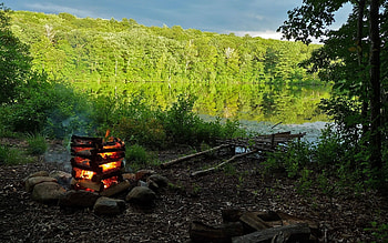 Landscape, Fire HD wallpaper