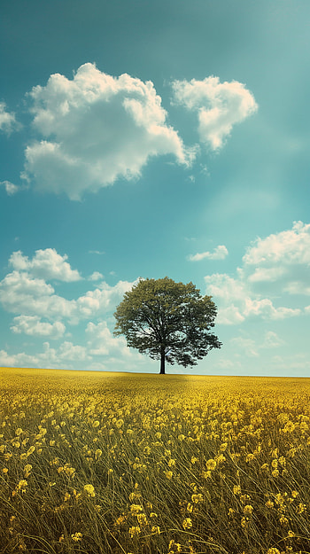 Spring Solitude Tree - Mobile, tree, spring HD phone wallpaper