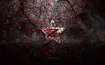 Qzone logo, grunge art, Qzone stone logo, red stone texture, Qzone, grunge stone texture, Qzone emblem, Qzone 3d logo HD wallpaper