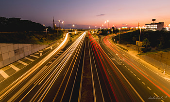 Road, Texture, Lines, Textures, Long Exposure, Glow, Dahl, Distance HD wallpaper