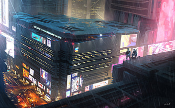 Watch On Rooftops , artist, artwork, digital-art, artstation HD wallpaper