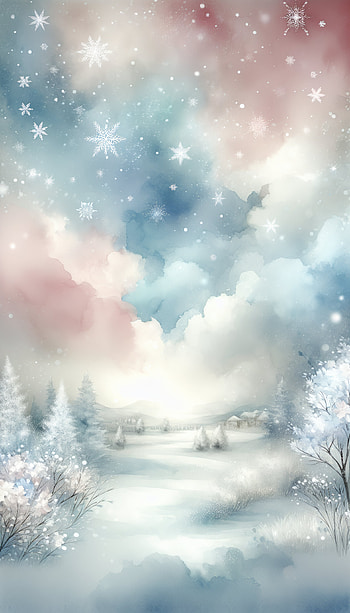 Enchanting Winter Snowfall, winter, snow, landscape, cloud HD phone wallpaper