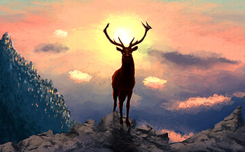 Deer Artwork , deer, artwork, artist, animals HD wallpaper