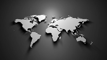 3D World map black, World Map Art HD wallpaper