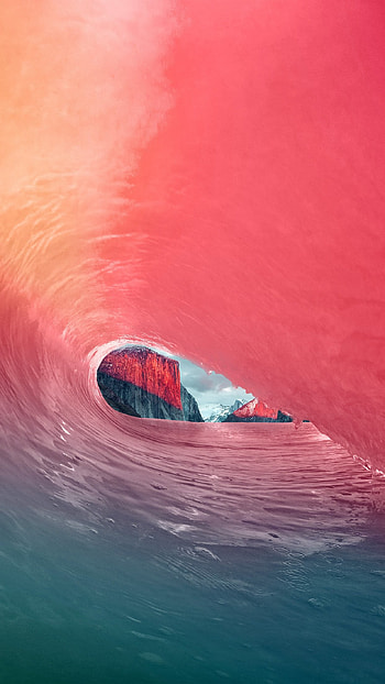 ... apple osx yosemite wave red rainbow sea blue 7 ... HD phone wallpaper