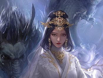Fantasy girl, blue, fantasy, asian, luminos, girl HD wallpaper