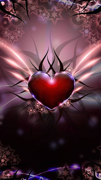 Valentine's Glow | Heartfire | Radiant Love Core | Starlit Heart, Valentine's Day, artistic, heart HD phone wallpaper