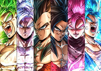 Epic Dragon Ball Heroes: Broly, Goku, Vegeta & Vegito Showcase, Broly (Dragon Ball), Goku, Vegeta (Dragon Ball), Vegito (Dragon Ball), Anime, Dragon Ball, Goku & Vegeta HD wallpaper