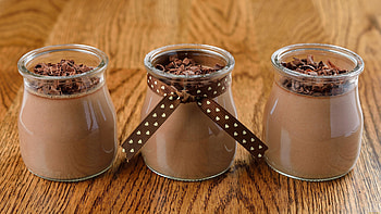 Delicious dessert, Creamy pudding, Sweet satisfaction, Irresistible treat HD wallpaper
