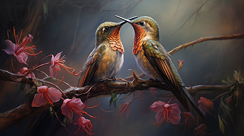 Humming Bird, Animal, AI Art, hummingbird HD wallpaper