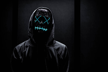 Anonymous, Neon, Mask HD wallpaper