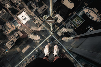 Building, View From Above, Transparent, Miscellanea, Miscellaneous, Overview, Review, Glass, Elevator, Lift HD wallpaper