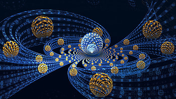 3d, Abstract, Fractal, Balls, Flying , Background Full . HD wallpaper