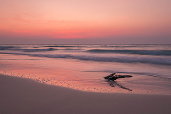 Nature, Sunset, Sand, Horizon, Shore, Bank, Ocean, Cobblestone, Cobble HD wallpaper