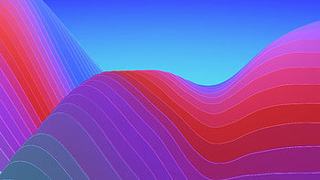 Waves, abstract, gradient, iOS 11, colorful, x, stock HD wallpaper