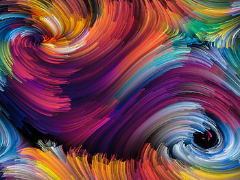 Color, abstract, backdrop, spiral HD wallpaper