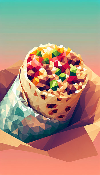Geometric Burrito Art - Colorful , geometry, digital illustration HD phone wallpaper