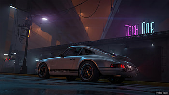 Porsche Outrun , porsche, cars, artist, artwork, digital-art HD wallpaper