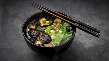 Miso suppe, Zuckerschoten, Eat club, Shiitake pilzen HD wallpaper