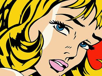 Girl with Hair Ribbon, Pop Art HD wallpaper