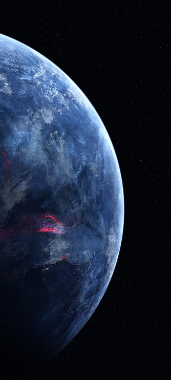 A Blue Dot, Sci Fi, planet HD phone wallpaper