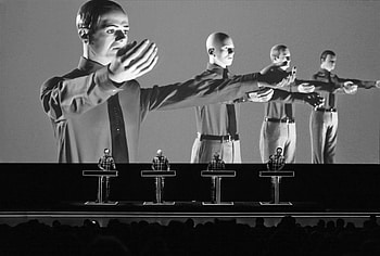 Kraftwerk Sprth magers, Multimedia art, Audiovisual experiences, Techno pioneers HD wallpaper