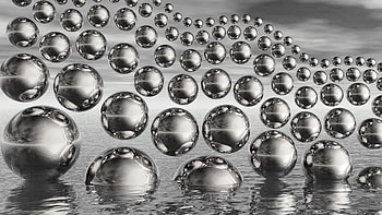 3D, Surface, Flight, Metal, Balls HD wallpaper
