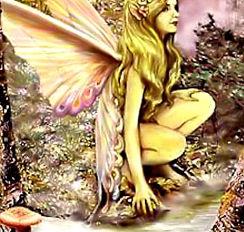 yellow fairy!!, fairy, woods, yellow HD wallpaper