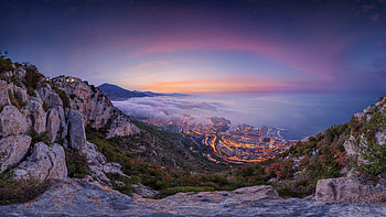 Monaco Fog Summer Sunrise, monaco, world, beautiful-places, graphy, sunset HD wallpaper