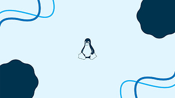 Tux in Blue — Minimal Linux, Linux HD wallpaper