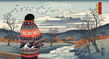Sweater Weather — Cozy Fuji, Mountain, River, Landscape HD wallpaper