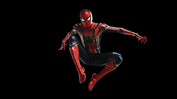 Jump, spider-man, Avengers: infinity war HD wallpaper