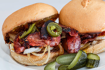 Food, Meat, Onion, Bun, Burger, Cucumbers HD wallpaper