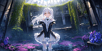 Anime Girl White Hairs , anime-girl, anime, artist, artwork, digital-art HD wallpaper