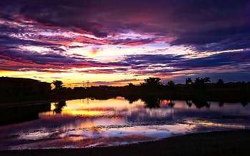 Purple Sunset, colorful, colors, peaceful, sunrise, beauty, reflection, trees, amazing, water, sunset, beautiful, tree, lake, purple, view, clouds, nature, sky, lovely, splendor HD wallpaper