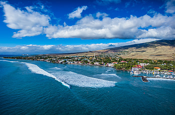 Lahaina Angel Wing Cloud, Maui, harbor, ocean, graphy, aerial HD wallpaper
