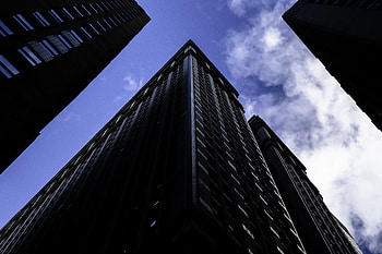Cities, Sky, Clouds, Building, Facade, Bottom View HD wallpaper