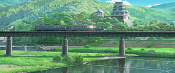 Anime : Suzume no Tojimari Train Journey Through Scenic Landscape, Anime, Suzume no Tojimari, anime landscape, anime train HD wallpaper