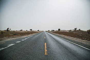 Nature, Horizon, Road, Markup, Asphalt HD wallpaper