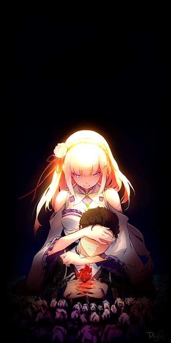 Emilia's Glow — Subaru Natsuki (Re:Zero) , Subaru Natsuki, Emilia (Re:ZERO), Anime, Re:Zero - Starting Life in Another World HD phone wallpaper