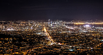 City Lights, Cities, View From Above, Night City HD wallpaper