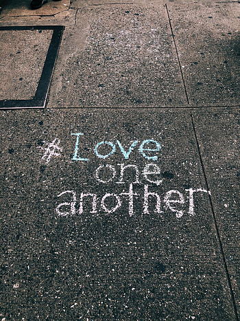Love, Words, Asphalt, Inscription, Inspiration HD phone wallpaper