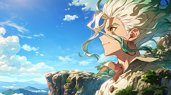 Skybound Senku — Dr. Stone Quad Anime, Dr. Stone, Senku Ishigami, Sky Anime, Anime Character HD wallpaper
