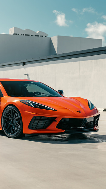 Vossen orange C8 Corvette, , Sony Xperia X HD phone wallpaper