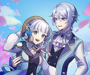 Kamisato Ayaka & Kamisato Ayato, Kamisato Ayato, Kamisato Ayaka (Genshin Impact), video game, Genshin Impact HD wallpaper