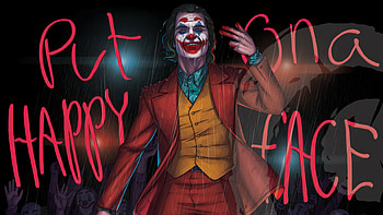 Joker Put Happy Face, joker-movie, joker, superheroes, supervillain, artstation HD wallpaper