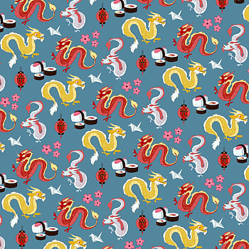Sushi, Lights, Pattern, Texture, Textures, Lanterns, Dragon HD phone wallpaper