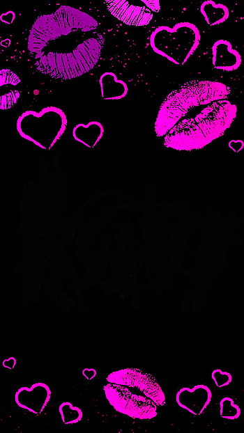 Pink, love, kisses HD phone wallpaper