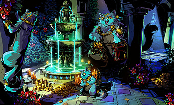 Fountain of Youth, fantasy, cat HD wallpaper