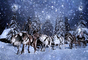 Let's go around the world, magic, time, christmas, santa HD wallpaper